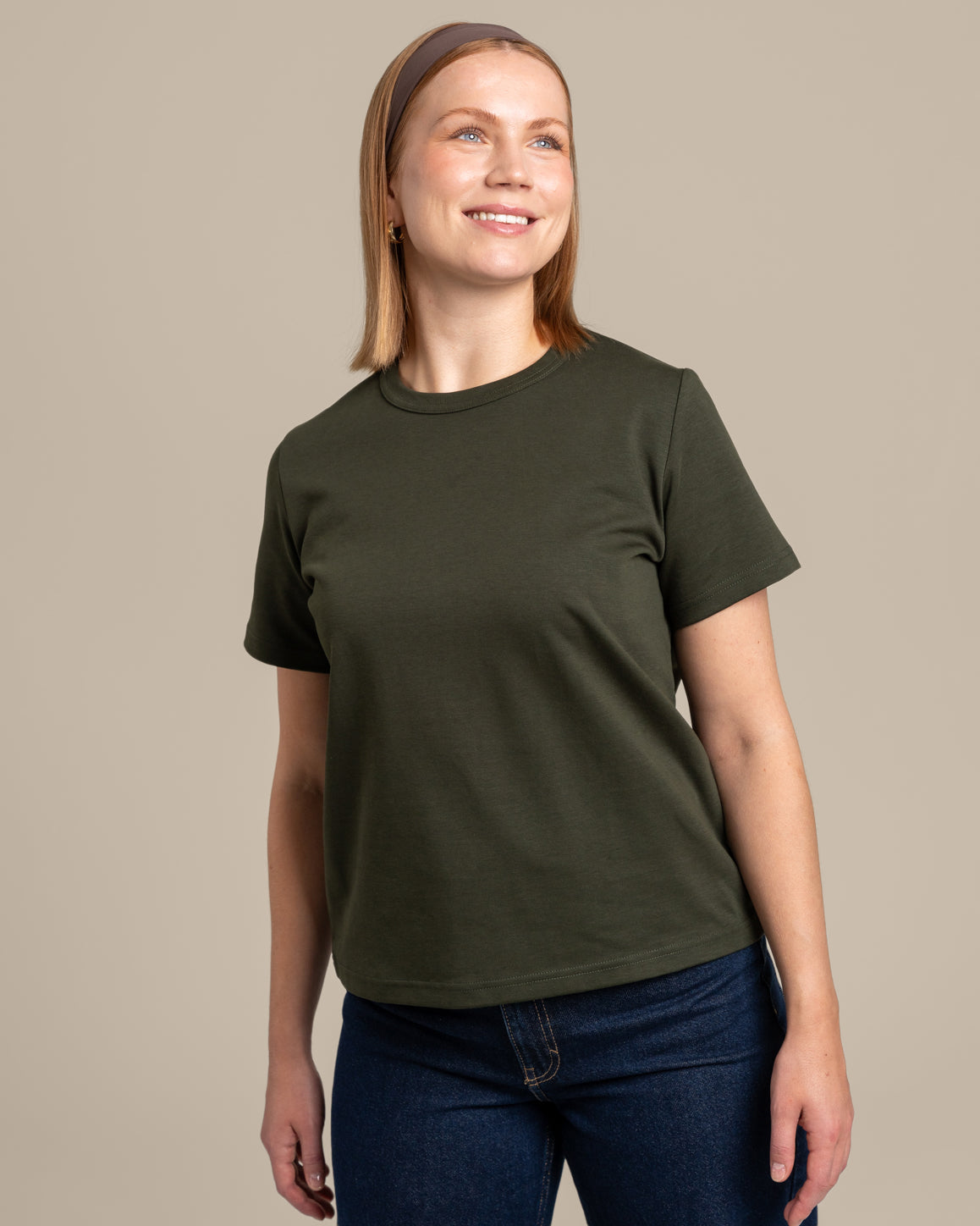 Arki t-paita, syvä khaki